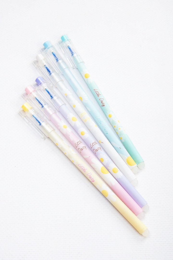 Ручка гелева, 0,5 мм, пиши-стирай, "Квіти"